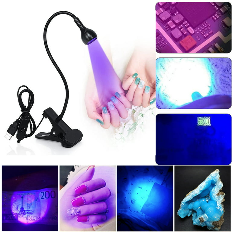 mlogiroa UV Light for Nails 3W Nail Lamp for Gel Nails 9 Gears UV Light LED  Nail Lamp USB Plug Gel x Nail Light for Gel Polish UV Nail Dryer Black