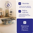 thumbnail image 3 of Homz 2 Pack 10-Gallon Clear Plastic Stackable Home Storage Bin with Lid, Black, 3 of 12