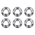 thumbnail image 1 of Wanyifa Titanium M6 M8 M10 M12 M14 M16 Flange Bolt Nut Bicycle Motorcycle Rear Axle Car Modification Accessories,M12,1.5mm,Silver,6 Pcs, 1 of 6