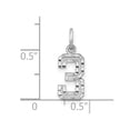 thumbnail image 2 of 925 Sterling Silver Solid Small Sparkle Cut Sport game Number 3 Charm Pendant Necklace Measures 20x7mm Wide - Bead Charm, 2 of 2