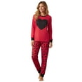 thumbnail image 2 of Valentines Day Matching Family Pajamas Set Love Heart Pattern Family Matching Outfits, 2 of 10