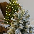 thumbnail image 6 of 18 Inch Artificial Mini Christmas Tree with Warm White Lights Battery Operated, Thick Snow Flocked Tabletop Christmas Tree with Snowy Branches Base for Home Indoor Xmas Decor, 6 of 6