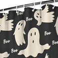 thumbnail image 3 of Black Halloween Ghosts with Boo Shower Curtain 36"x72" ,Bathroom Decorative Shower Curtains Set with 12 Hooks,Modern Waterproof Washable Shower Curtain, 3 of 6