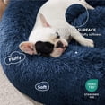 thumbnail image 2 of Cama para mascotas Calming Donut, lavable para perros pequeños, color azul marino, 2 of 6