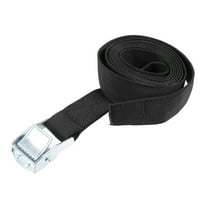 Uxcell 1.5M x 25mm Load up to 80Kg Tie Down Strap with Cam Buckle, Black