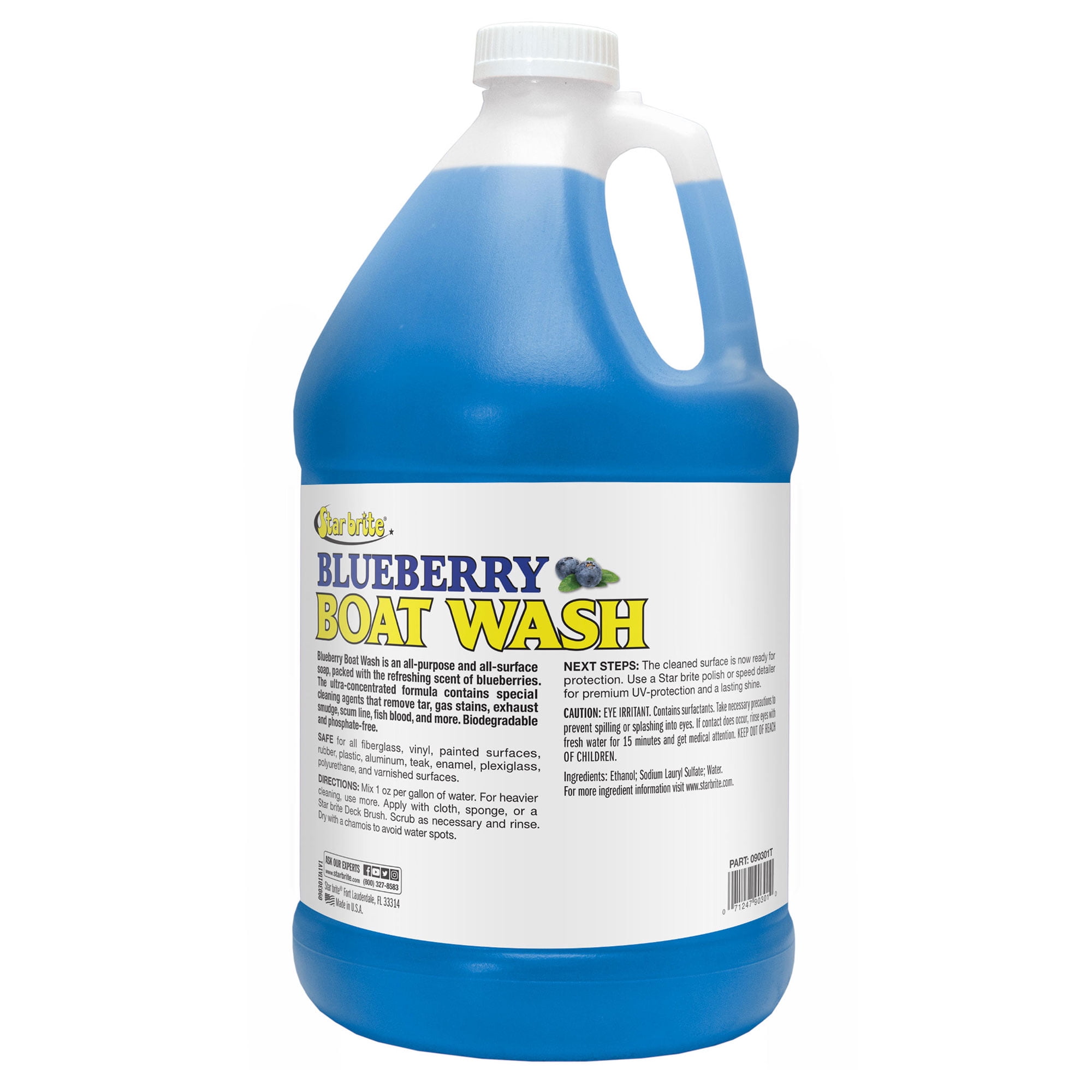 (2 pack) STAR BRITE Blueberry Scented Boat Wash Concentrate - 1 GALLON - Premium Marine Cleaner Ideal for Boats, Yachts, and Watercrafts