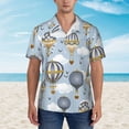 thumbnail image 4 of Fotbe Balloon Vintage Hawaiian Shirt For Men Unisex Summer Beach Casual Short Sleeve Cotton Linen Button Down Shirts-Xx-Large, 4 of 9
