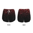 thumbnail image 5 of Picia Red Glitter1 Pattern Women's 2 in 1 Athletic Running Shorts High Waisted Workout Casual Gym Sweat Shorts with Comfy Liner Zipper Pockets-X-Large, 5 of 9