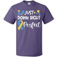 thumbnail image 3 of Inktastic Just Down Right Perfect Down Syndrome Awareness Ribbon T-Shirt, 3 of 5