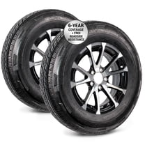 eCustomrim 2-Pack Trailer Tire Rim ST225/75R15 Load D 15 Inch 6 Lug ...