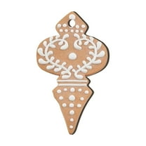 12Pcs Gingerbread Christmas Tree Ornaments, 3.14Inch Wooden Gingerbread Hanging Decorations Christmas Ornaments with Ropes for Christmas Tree Winter Crafts Party Decorations