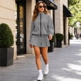 thumbnail image 4 of Stralyhd Two Piece Womens Sets Travel Vacation Long Sleeve Outfits Striped Tracksuit Daily Comfy Workout Lounge Sets, 4 of 6