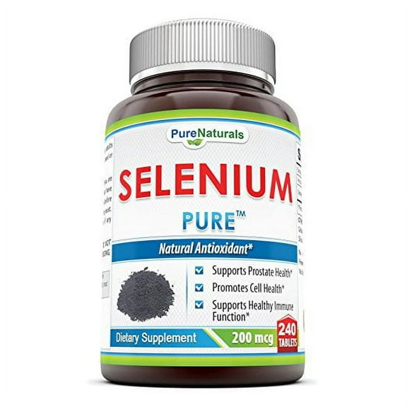 Pure Naturals Selenium 200 mcg Per Serving 240 Tablets Supplement | Non-GMO | Gluten Free | Made in USA
