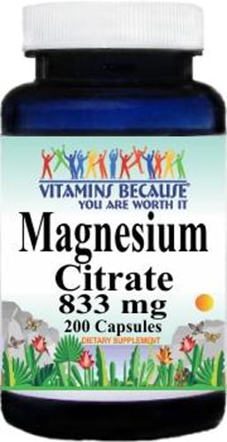 MAGNESIUM CITRATE 833mg  200 capsule 
