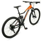 Mongoose Impasse 3.0 Dual Suspension Mountain Bike, 29-Inch Wheel, Black/Orange
