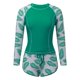 thumbnail image 3 of MKLEKYY Trajes De Baño Completo Mujer Women 2 Piece Long Sleeve Rash Guard With Built In Bra Swimsuits Upf 50+ Swim Shirt With Boyshort Bottom, 3 of 5