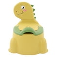 thumbnail image 1 of Orinal ergonómico para bebé, moderno, con diseño de dinosaurio de dibujos animados, con base de goma, para niños pequeños, color amarillo, 1 of 14