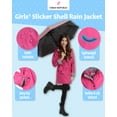 thumbnail image 2 of URBAN REPUBLIC Girls Rain Jacket Lightweight Slicker Shell Vinyl Anorak Windbreaker for Kids, 2 of 6
