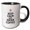 Black/White, variant on 3drose, Keep Calm and Drink Coffee Typography - Fun Quote with Coffee Icon, 11oz Two-tone Red Mug