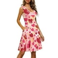 thumbnail image 4 of FKELYI Love Heart Sleeveless Dress Size 2XL Durable Swing Skater Midi Dress for Valentine's Day Polyester Tank Dresses for Women Casual Summer, 4 of 5
