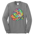 thumbnail image 2 of Wild Bobby Rainbow Painted I've Got The Whole World Dean Russo Design Inspirational/Christian Men Long Sleeve Shirt, Heather Grey, Large, 2 of 6