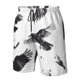 thumbnail image 4 of Pofeuu Monochrome Flying Ravens Prin Men's Swim Trunks Quick Dry Bathing Suit Swimming Board Shorts Mesh Lining Beach Swimwear-3X-Large, 4 of 6