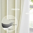 thumbnail image 4 of Top Finel Grommet Top Blackout Curtains, Cream, 52" x 96", 2 Panels, 4 of 16