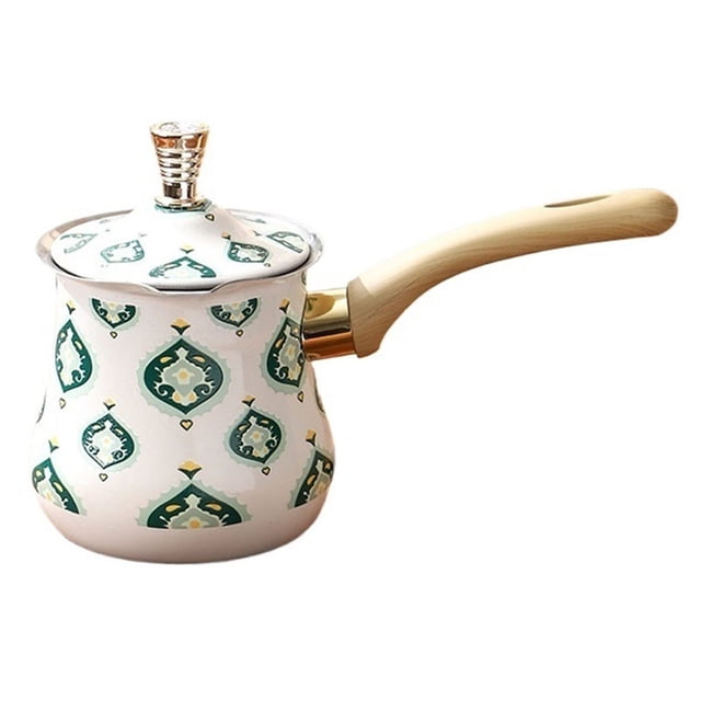 Cafetière Turque 720ml pour Cuisinière avec Long Manche en Bois Acier Inoxydable