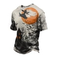 thumbnail image 2 of Halloween Shirts for Men Funny Graphic Tees Short Sleeve Crewneck Pumpkin Print Top Casual Halloween Costumes, 2 of 5