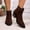 Coffee, variant on Viluyesy Womens Dress Boots, Back Zipper Pointed Toe Chunky Heels Fall Winter Comfort Suede Booties Black US9.5