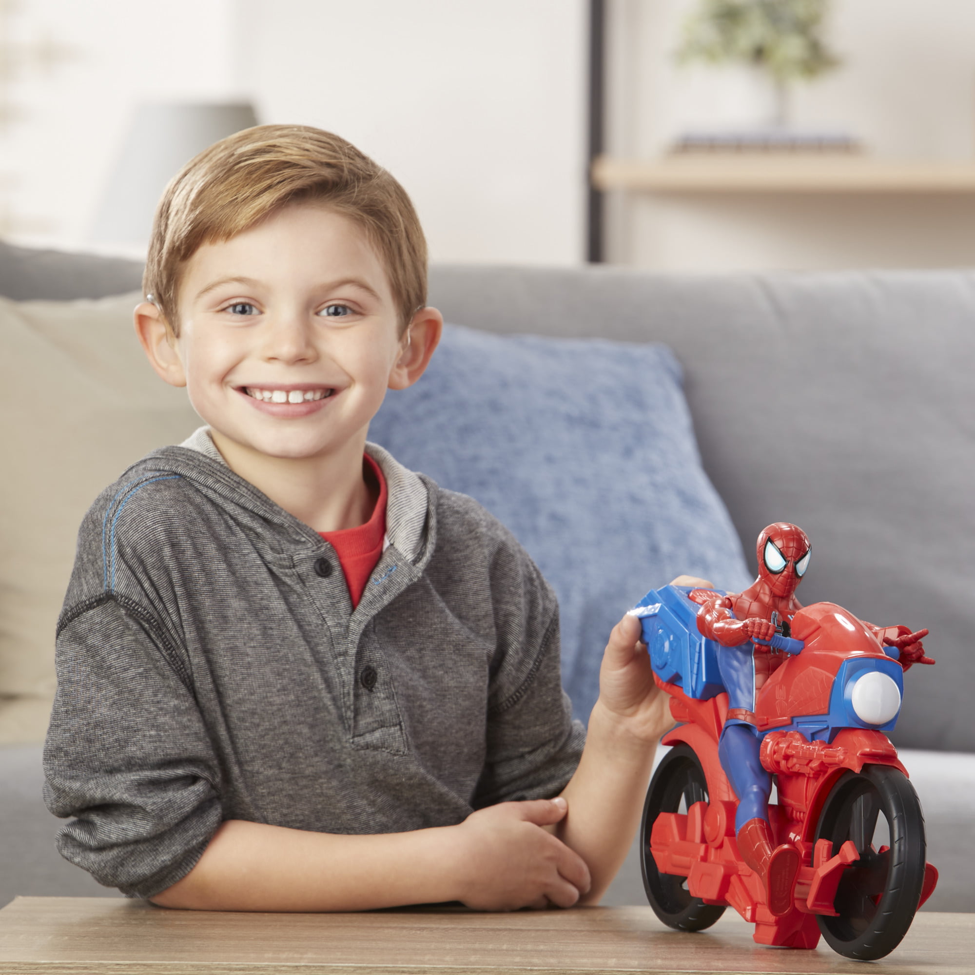 Spider-Man Figure with Power FX Cycle Plays Sounds and Phrases, Ages 4 and  Up 