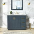 thumbnail image 4 of Gazsi 42" Wood Vanity in Charcoal Blue with Composite Stone Top without Mirror, 4 of 14