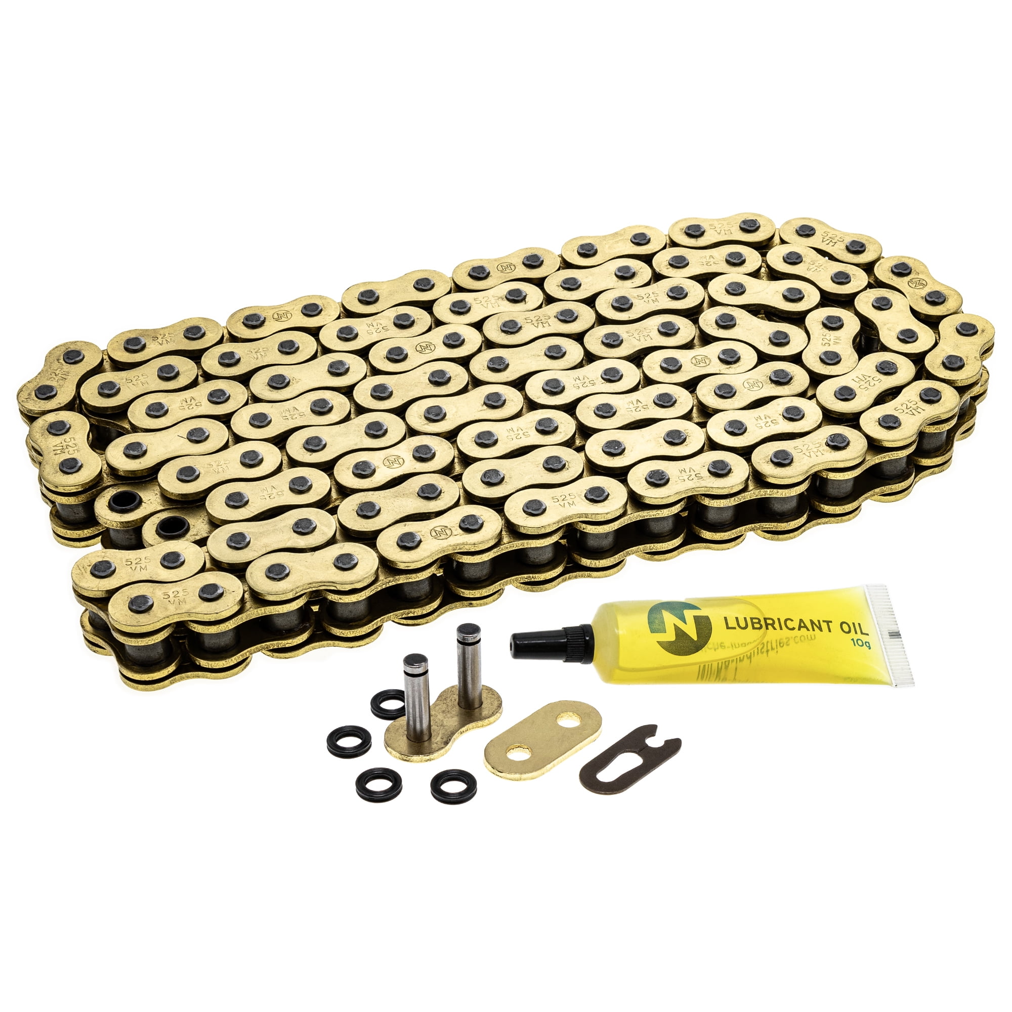 Niche Gold 525 X-Ring Chain 118 Links With Master Link Motorcycle