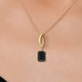 thumbnail image 3 of Gem Stone King 14K Yellow Gold Black Onyx and Lab Grown Diamond Pendant Necklace for Women | 2.13 Cttw | Gemstone December Birthstone | Octagon 9X7MM | With 18 inch Chain, 3 of 6