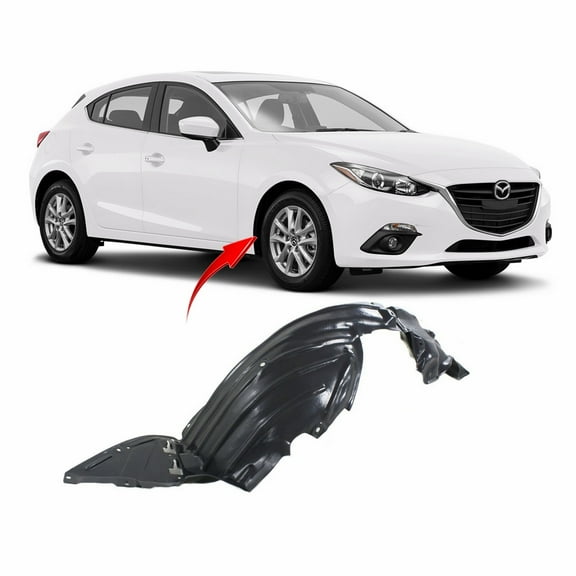 DCP Front Right Passenger Side Fender Liner For 2014-2018 Mazda 3 MA1249145