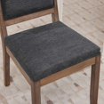 thumbnail image 6 of PAPROOS Upholstered Dining Chairs Set of 2, Farmhouse Dining Room Chairs with Padded Backrests, S-Spring Cushions, Rubberwood Frame, Mid-Century Kitchen Chairs for Dining Kitchen Living Room, Gray, 6 of 11