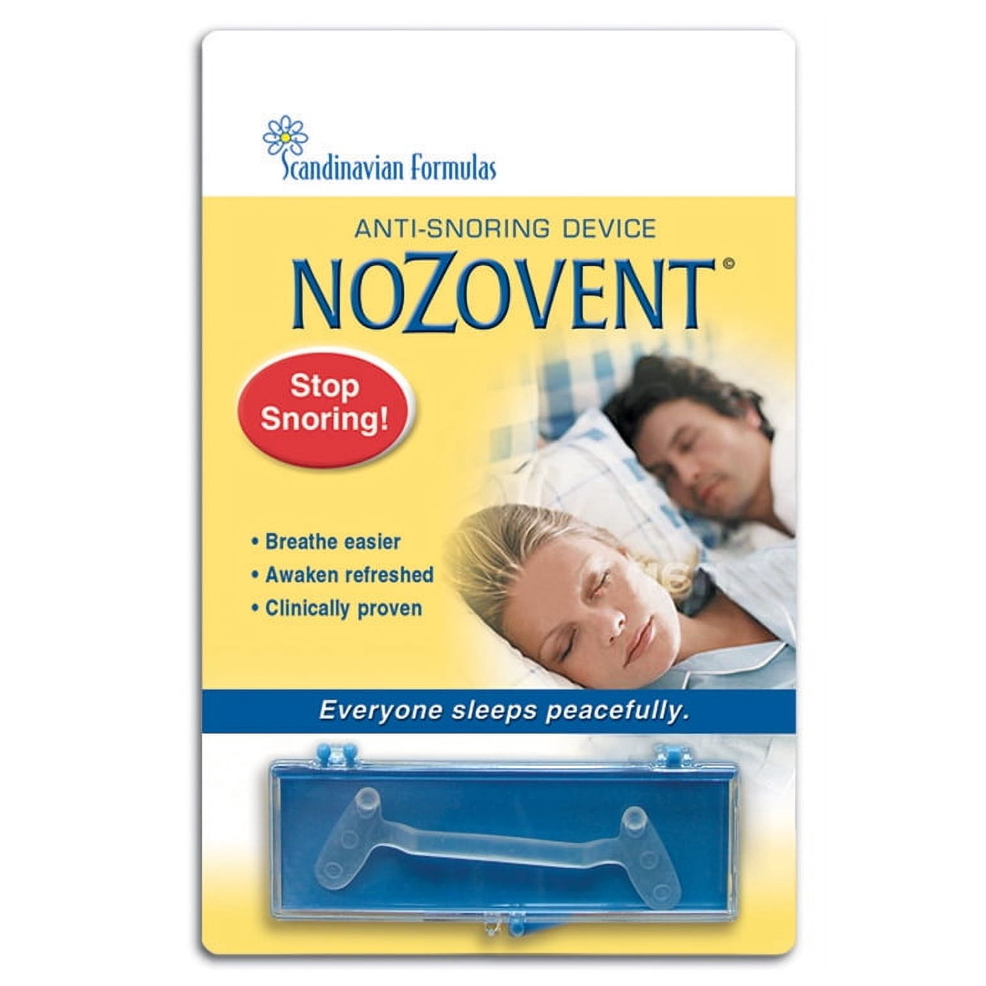 Nozovent Anti Snoring Device For Peaceful Sleep By Scandinavian Formulas - 1 Ea