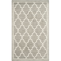 SAFAVIEH Amherst Wesley Geometric Area Rug, Dark Grey/Beige, 5'3" x 8'