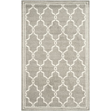 SAFAVIEH Amherst Wesley Geometric Area Rug, Dark Grey/Beige, 5'3" x 8'