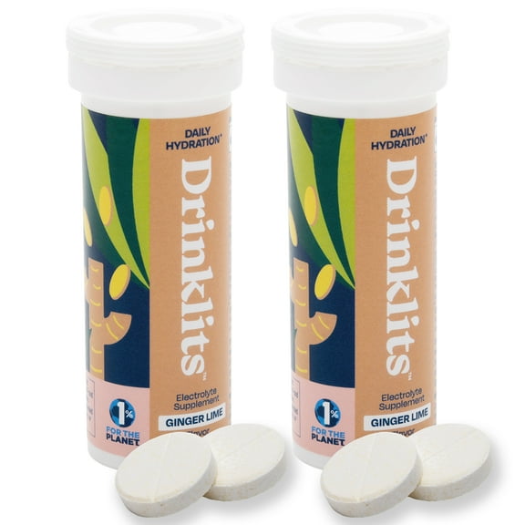 Ginger-Lime Daily Hydration Tablets (2) Tube Bundle