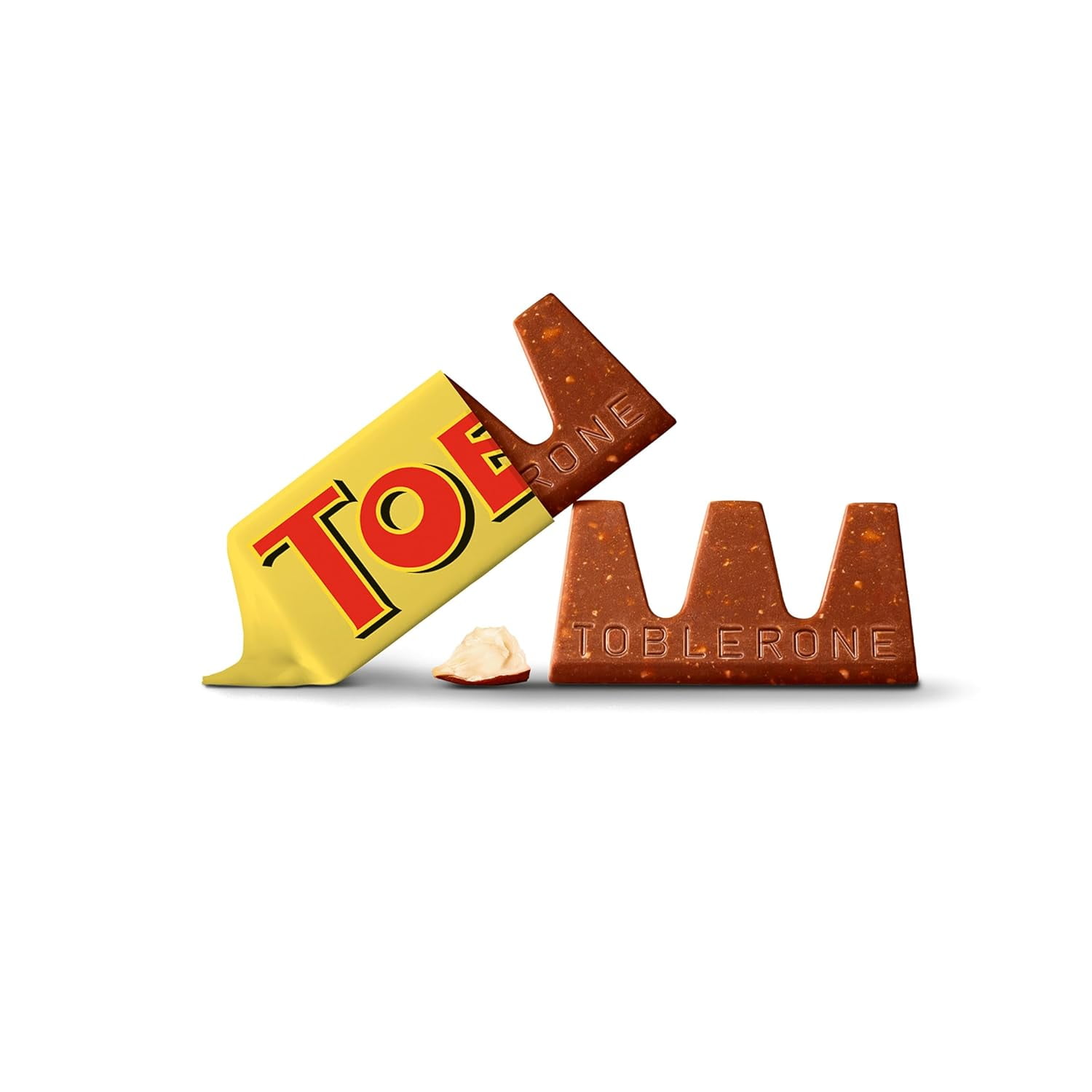Tiny Toblerone Milk Chocolate Bars with Honey and Almond Nougat, 5.07 oz (18 Pieces)