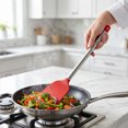 thumbnail image 3 of Unique Bargains Silicone Spatula Set, Kitchen Utensils with Rubber Tips Red 13.4x3 in, 3 of 5