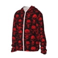 thumbnail image 2 of Gaeub Red Skulls Men's and Women's UPF 50+ Long-Sleeved Sun Protection Clothing, Fishing Shirt Long Sleeve Zip - Medium, 2 of 9