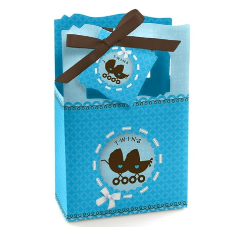 Twin Boy Baby Carriages Twins Baby Shower Party Favor Boxes Set Twin Boy Baby Carriages Twins Baby Shower Party Favor Boxes Set