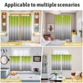 thumbnail image 6 of Green Gray Ombre Kitchen Curtains 72 Inch Length, Modern Gradient Abstract Art Grommet Top Bedroom Living Room Curtains, Light Filtering Cafe Curtain Drapes 2 Panels Set 104''x72'', 6 of 9