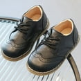 thumbnail image 3 of DADAWEN Boys Lace Up Dress Shoes Black School Uniform Oxford for 9.5 Toddler, 3 of 6