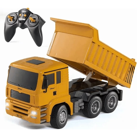 Dump Truck Toy 1:18 Scale 6 Channel Remote Control Headlights Fully Functional