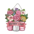 thumbnail image 1 of Letrero Colgante de Puerta de Madera Decorativo con Diseño de Flores para Día de La Madre Placa para Pared Apto para Regalo Decoración Del Hogar Negoc, 1 of 8
