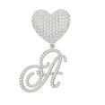 Desertasis jewelry making materials Silver Initial Letter Pendant Charm