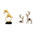 thumbnail image 1 of Figura de delfín,Colección de adornos de escritorio con figuras de delfines,Estatua de ciervo alce,Figuras de alce y ciervo,decoración del hogar,estatuas de resina,Estatua de escultura, 1 of 8